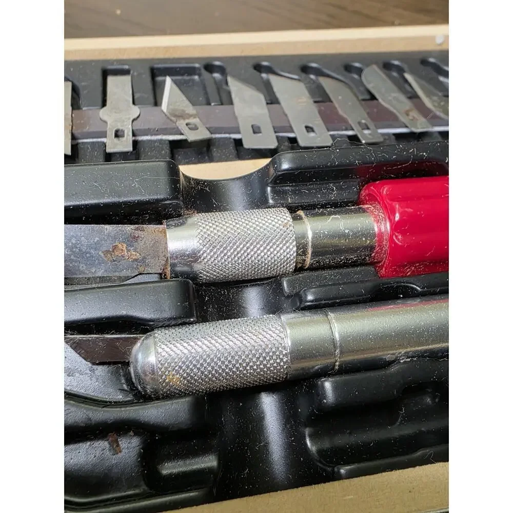 Vintage X-ACTO Knife Tool Set In Wooden‎ Box complete